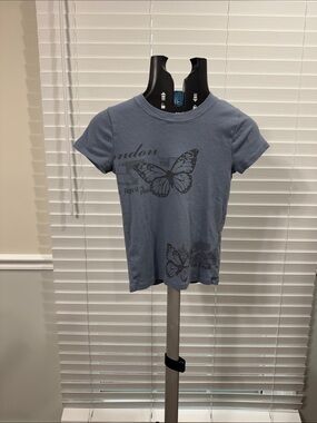Holister - Blue Butterfly Graphic Kids Tee